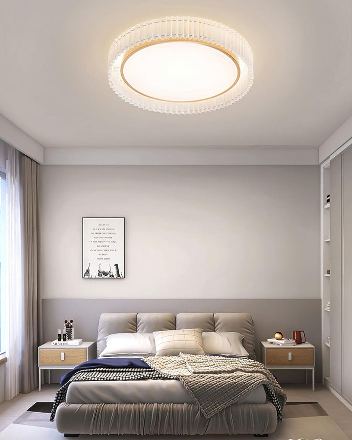 Metavaya Ceiling Lamp Round Pleated Ceiling Lamp