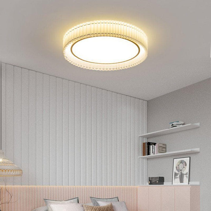 Metavaya Ceiling Lamp Round Pleated Ceiling Lamp