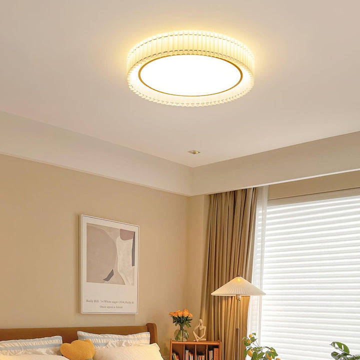 Metavaya Ceiling Lamp Round Pleated Ceiling Lamp