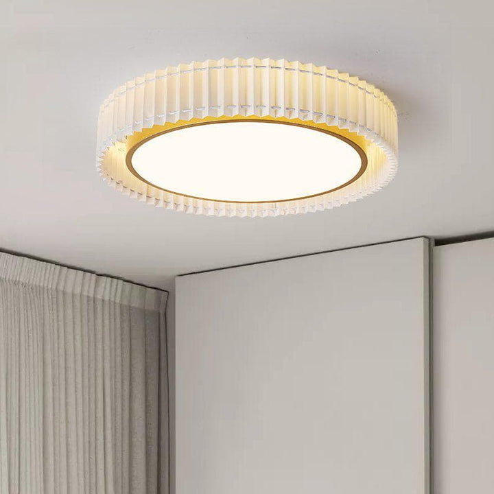 Metavaya Ceiling Lamp Round Pleated Ceiling Lamp