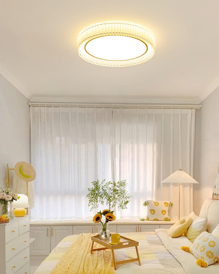 Metavaya Ceiling Lamp Round Pleated Ceiling Lamp