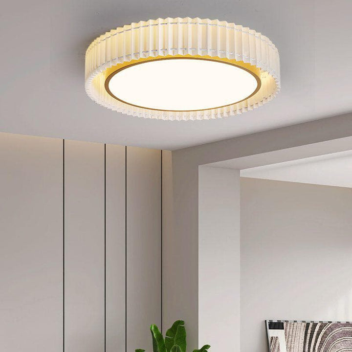 Metavaya Ceiling Lamp Round Pleated Ceiling Lamp