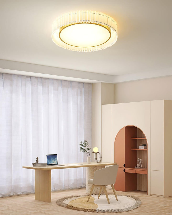 Metavaya Ceiling Lamp Round Pleated Ceiling Lamp