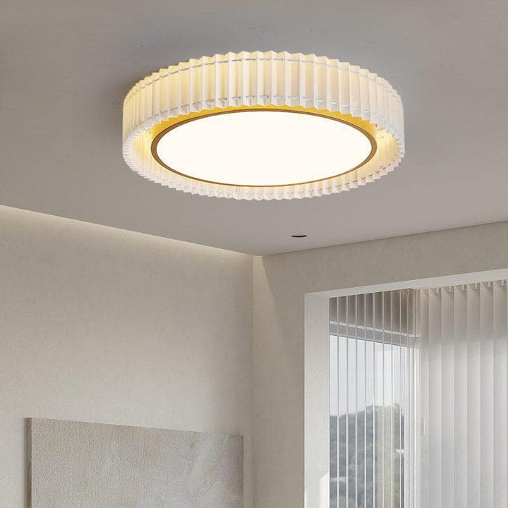 Metavaya Ceiling Lamp Round Pleated Ceiling Lamp