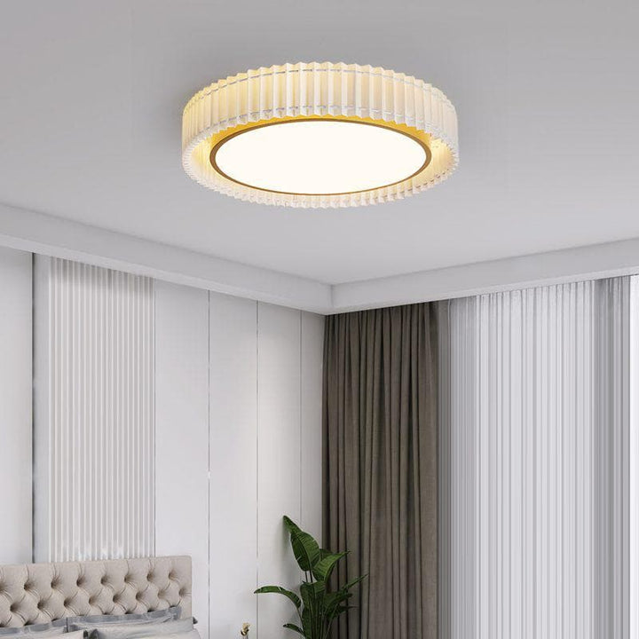 Metavaya Ceiling Lamp Round Pleated Ceiling Lamp