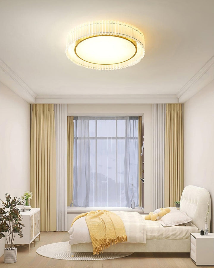 Metavaya Ceiling Lamp Round Pleated Ceiling Lamp