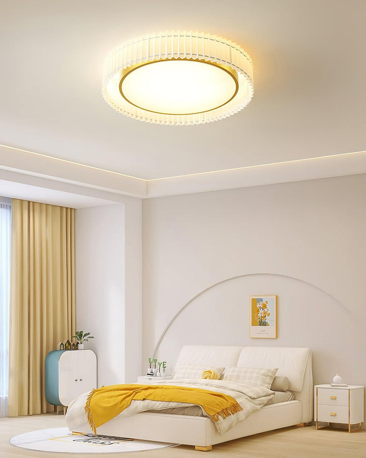 Metavaya Ceiling Lamp Round Pleated Ceiling Lamp