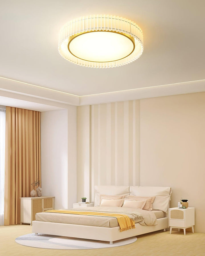 Metavaya Ceiling Lamp Round Pleated Ceiling Lamp