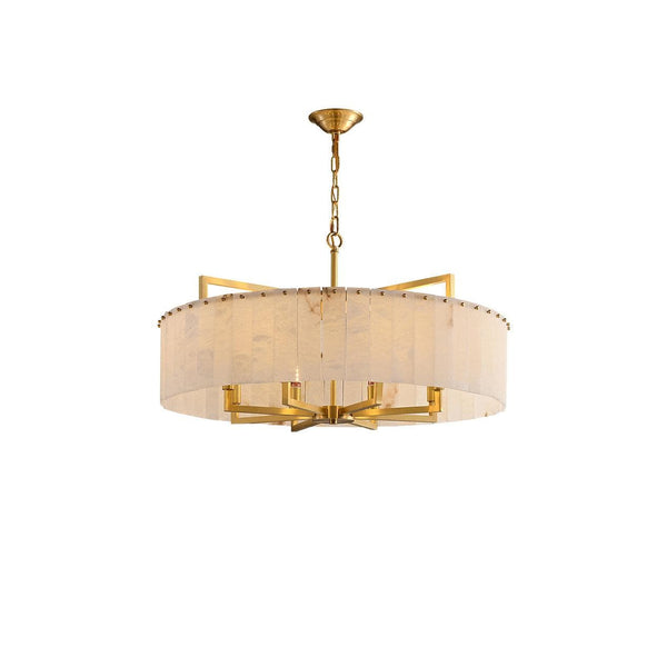 Metavaya Chandelier Dia 45cm x H 40cm / ∅ 17.7″ x H 15.7″ / Gold Round marble chandelier 6938617788704 M2023100405-1