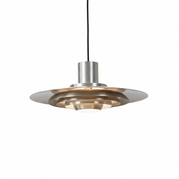 Sculptural Aluminum Hanging Lamp