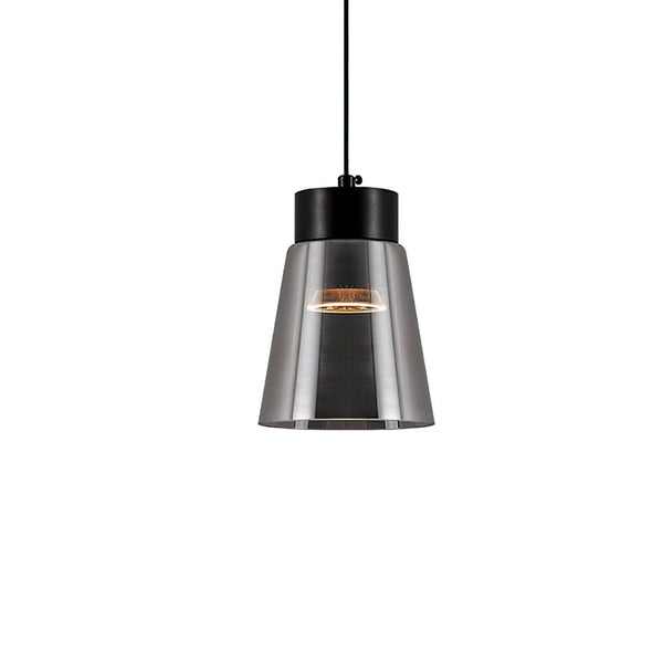 Metavaya Pendant lamp Dia 12cm x H 16cm / ∅ 4.7″ x H 6.3″ / Black Smoke Cone Pendant Lamp 6938617781101 W2023081104-1