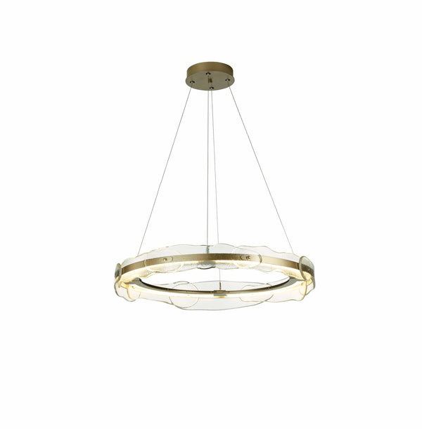 Metavaya Pendant light Dia 50cm x H 10cm / L 17.7″ x H 3.9″ / Gold / Warm White Solstice LED Pendant light 6938617800864 M2023101405-1