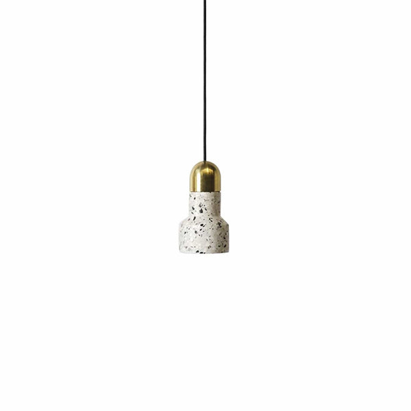 Metavaya Pendant lamp Dia 10cm x H 17.5cm / ∅ 3.9″ x H 6.9″ / White Terrazzo Pendant Lamp 6938617816247 M2023112305-1