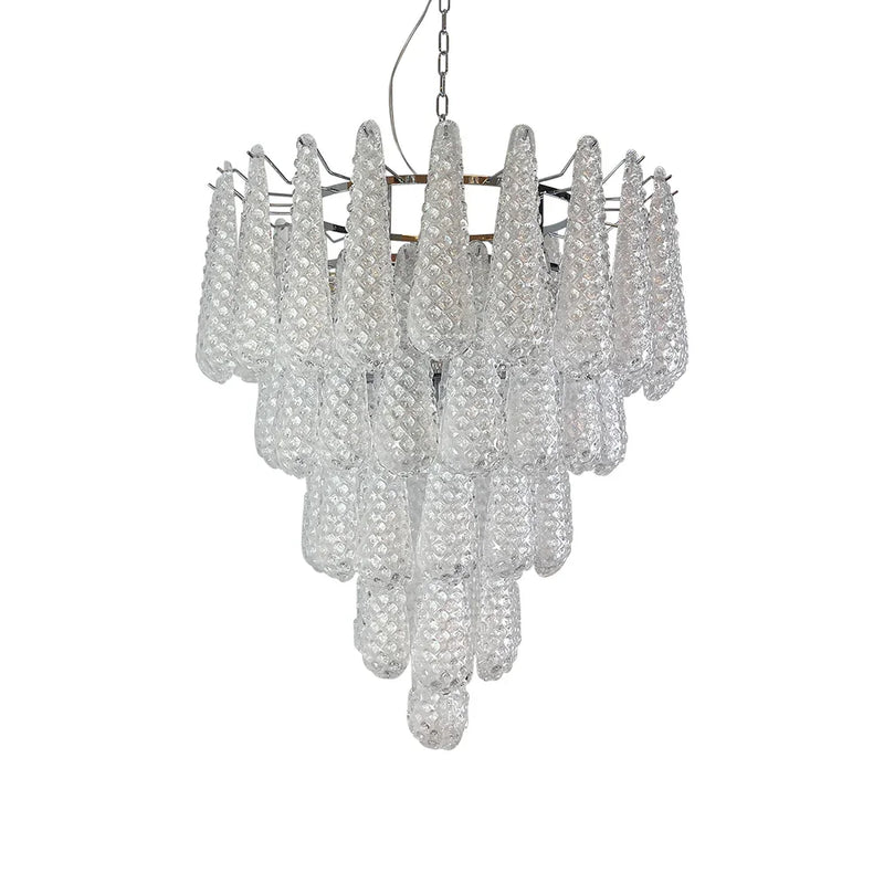 Transparent Glass Petals Chandelier | Metavaya