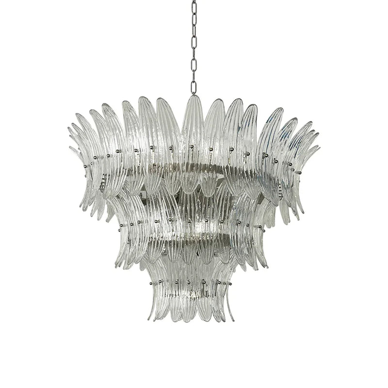 Transparent Palm Glass Chandelier | Metavaya
