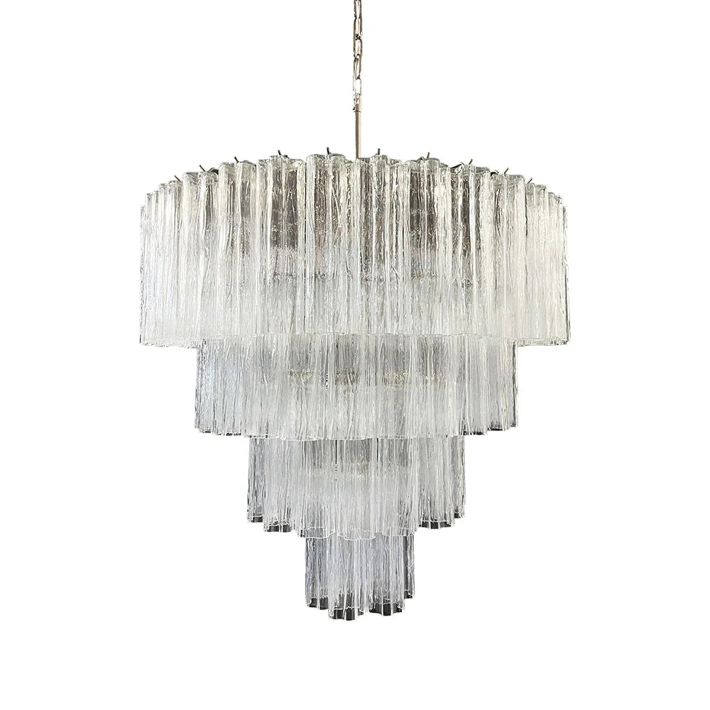 Vintage Transparent Tubes Chandelier | Metavaya