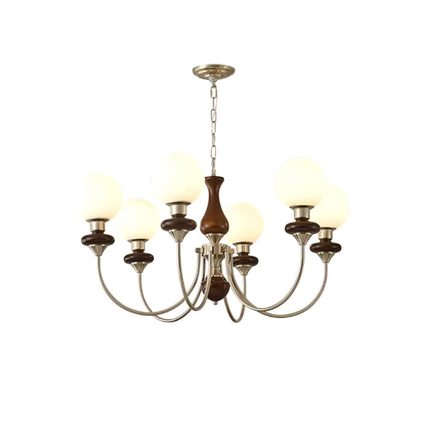 Metavaya Chandelier Walnut Brass Chandelier Walnut Brass Chandelier | Discount Sale