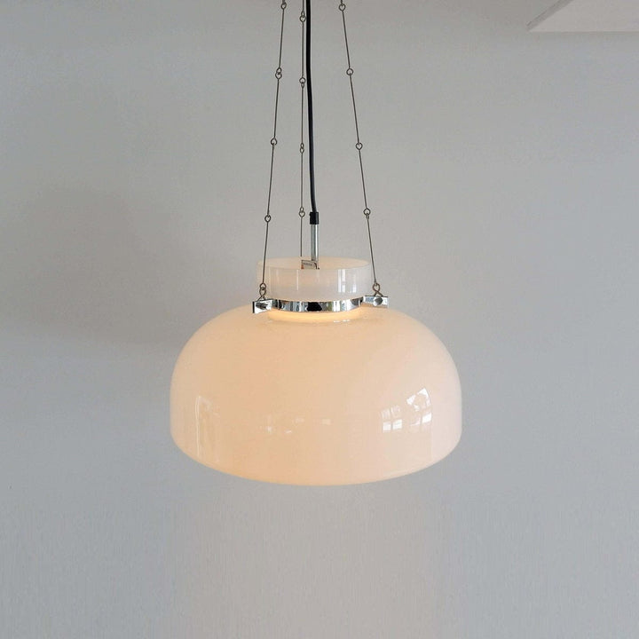 Metavaya Pendant lamp Dia 40cm x H 24cm / ∅ 15.7″ x H 9.4″ / White White Glass Pendant Lamp 6938617818166 M2023120503-1 White Glass Pendant Lamp Discount Sale