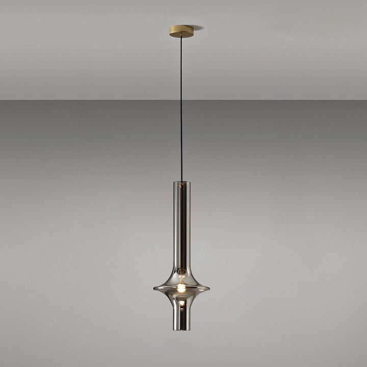 Metavaya Pendant lamp Dia 16cm x H 46cm / ∅ 6.3″ x H 18.1″ / Gold / Smoky Gray Wonder Suspension Lamp 662668877631 M202403214-2 Wonder Suspension Lamp - Buy online