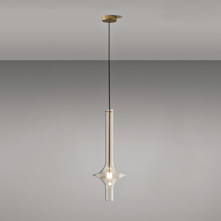 Metavaya Pendant lamp Dia 16cm x H 46cm / ∅ 6.3″ x H 18.1″ / Gold / Clear Wonder Suspension Lamp 662668877624 M202403214-1 Wonder Suspension Lamp - Buy online