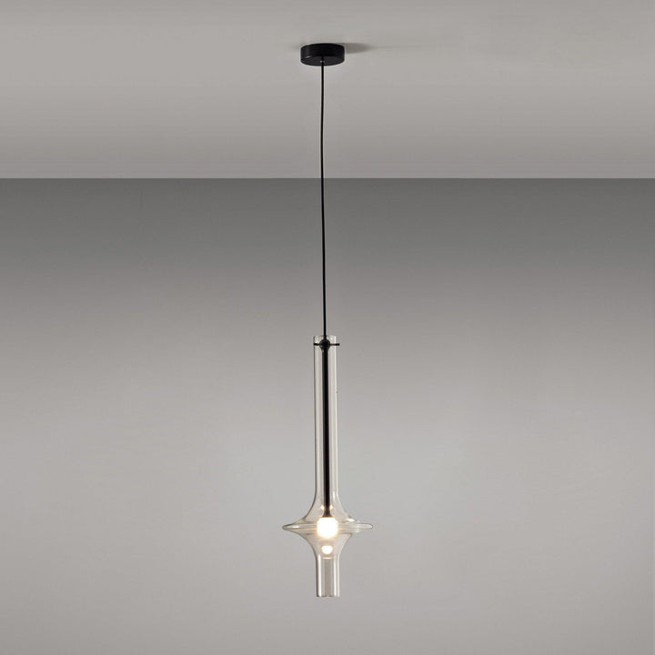 Metavaya Pendant lamp Dia 16cm x H 46cm / ∅ 6.3″ x H 18.1″ / Black / Clear Wonder Suspension Lamp 6938617817343 M2023113003-3