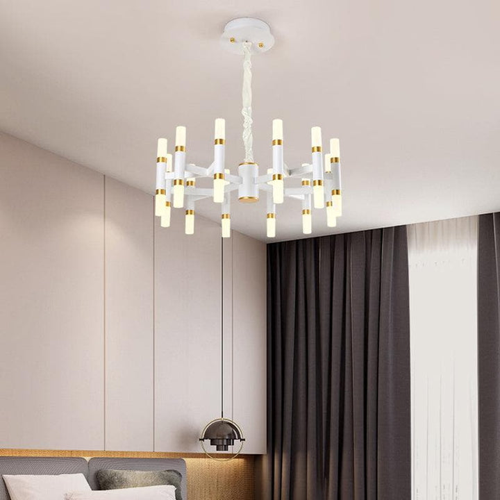 Metavaya Chandelier 24 heads Dia 85cm x H 22cm / ∅ 33.5″ x H 8.7″ / White&Gold / Warm White Molecular Chandelier 662668848402 M2023122708-1 Molecular Chandelier | Discount Sale