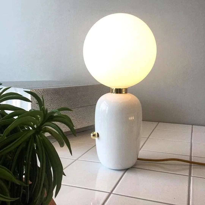 Metavaya Table lamp Dia 20cm X H 40cm / White / US plug Aballs Table Lamp 822706698356 M2022091901-9 Aballs Table Lamp for Sale Online in USA