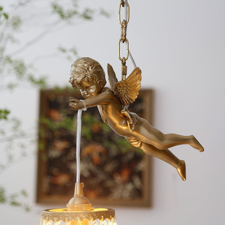 Metavaya Pendant light Dia 28cm x H 39cm / Gold Angel Pendant Light 360192146833 M2022102901-1 Shop Online Angel Pendant Light