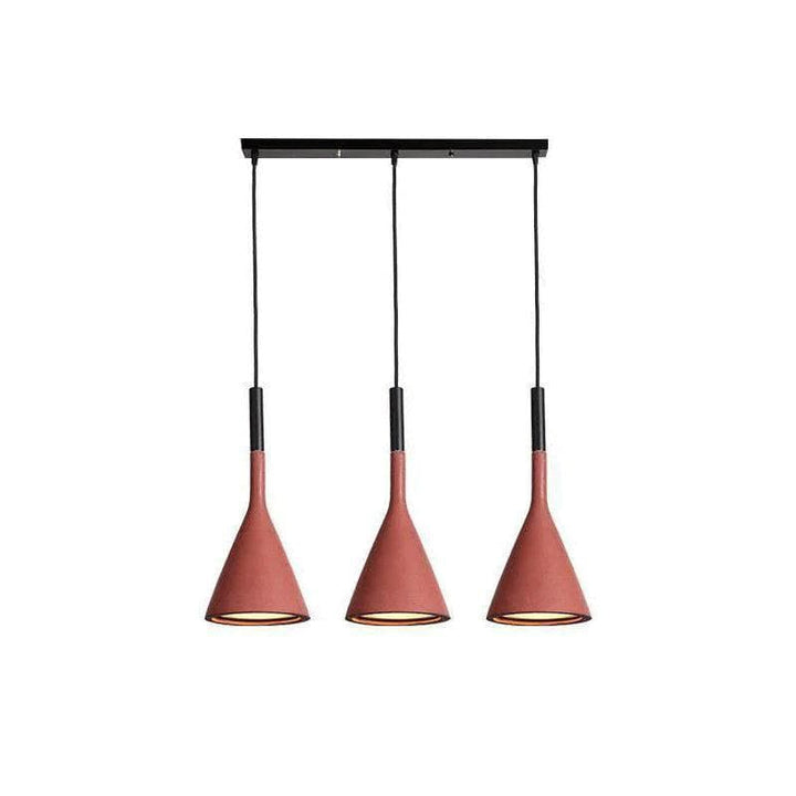 Metavaya Pendant light 3Heads L / Red Aplomb Pendant Lamp 336019215471 M2022112401-18 Aplomb Pendant Light Cone Concrete Pendant Light