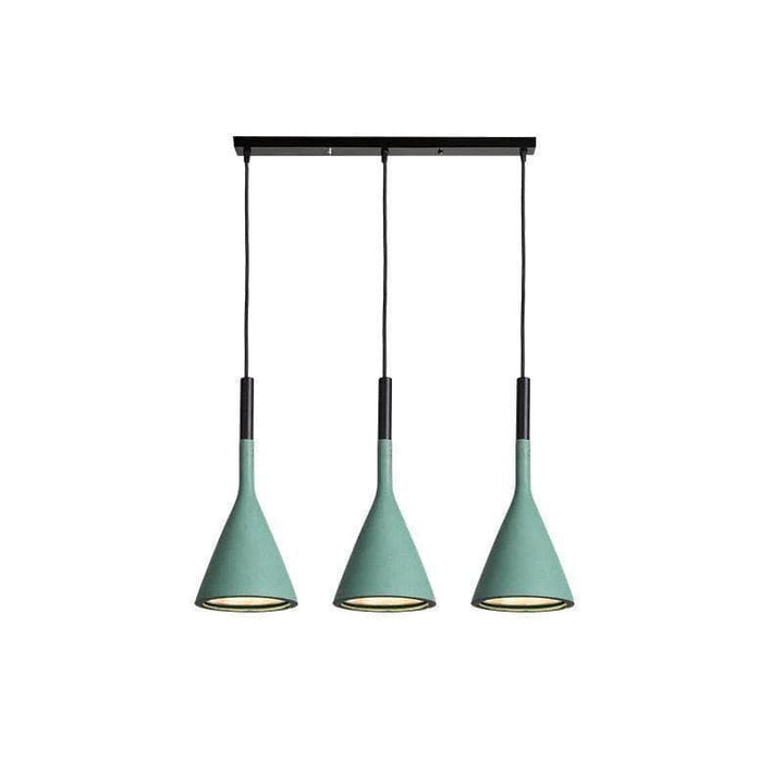 Metavaya Pendant light 3Heads L / Green Aplomb Pendant Lamp 336019215501 M2022112401-19 Aplomb Pendant Light Cone Concrete Pendant Light