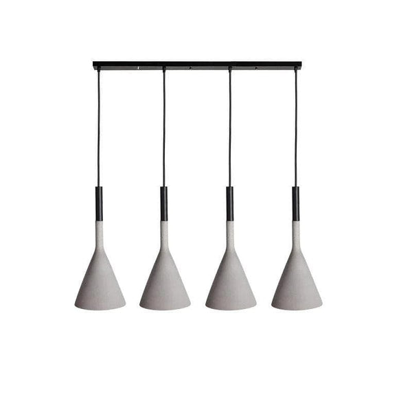 Metavaya Pendant light 4Heads / Gray Aplomb Pendant Lamp 336019215525 M2022112401-21 Aplomb Pendant Light Cone Concrete Pendant Light