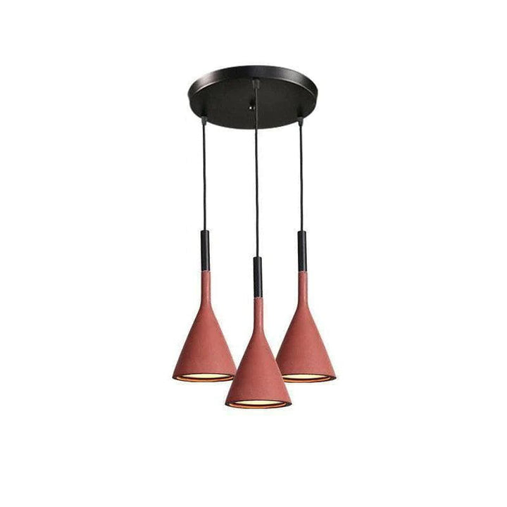 Metavaya Pendant light 3Heads R / Red Aplomb Pendant Lamp 336019215426 M2022112401-13 Aplomb Pendant Light Cone Concrete Pendant Light