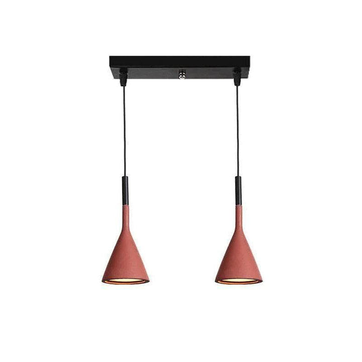 Metavaya Pendant light 2Heads / Red Aplomb Pendant Lamp 336019215365 M2022112401-8 Aplomb Pendant Light Cone Concrete Pendant Light