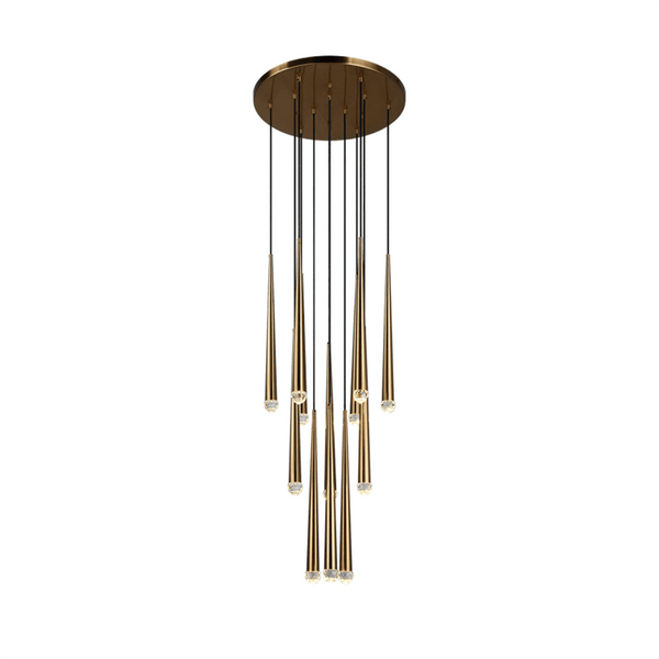 Metavaya Chandelier Brass Spinal Tube Combination Chandelier Aquitaine Round Chandelier Online