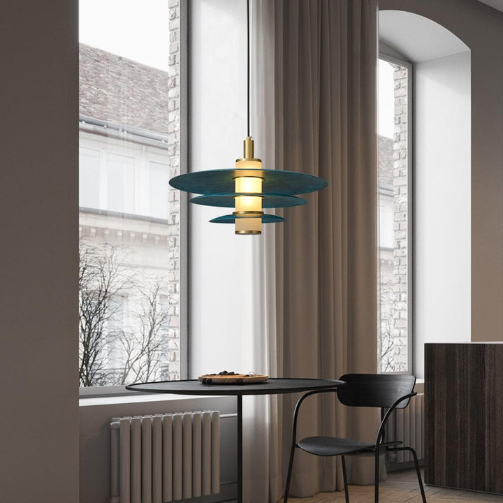 Metavaya Pendant light Dia 45.5cm x H 32cm / Blue Arthur Pendant light 653733644708 D-202201040024-2