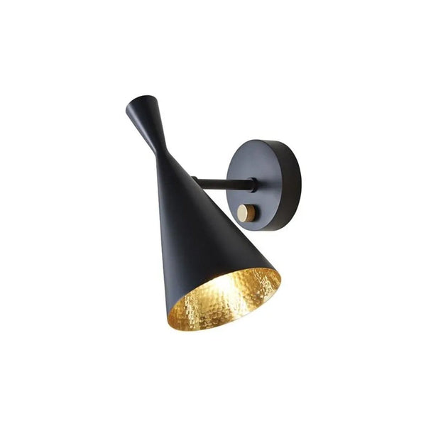 Metavaya Wall lamp Dia 20cm x H 40cm / Black Beat Wall Light 323232413777 M2022092803-1 Beat Wall Light for Sale  - Black & White