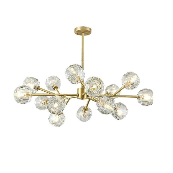 Metavaya Chandelier Polyhedron Crystal Round Chandelier