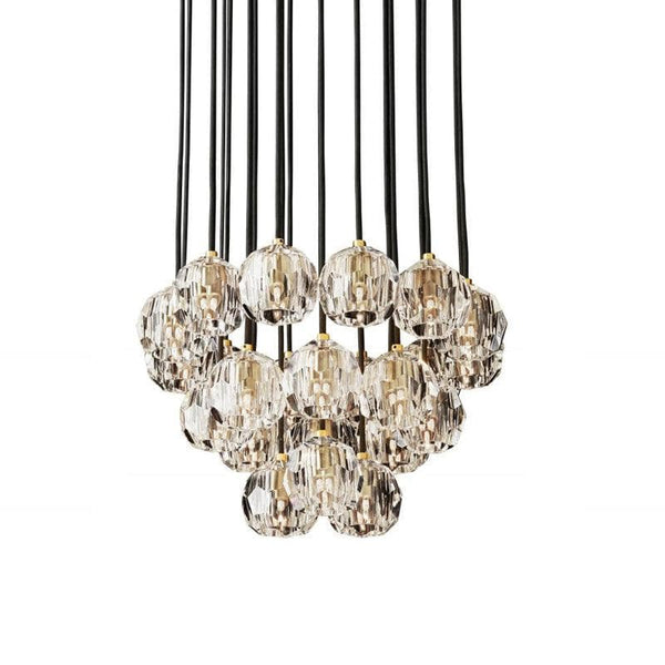 Metavaya Pendant light Polyhedron Crystal Round Cluster Chandelier