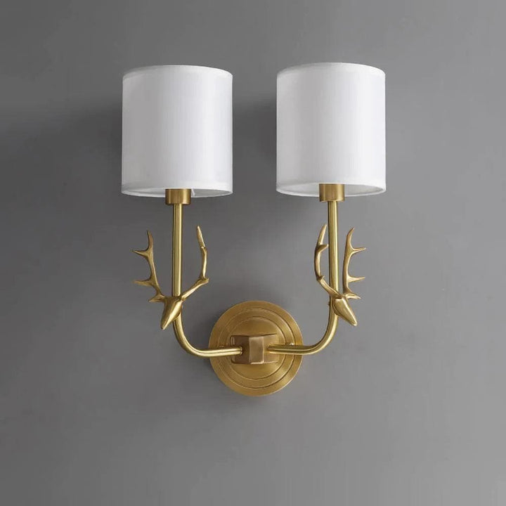 Metavaya Wall lamp Brass Antler Sconce