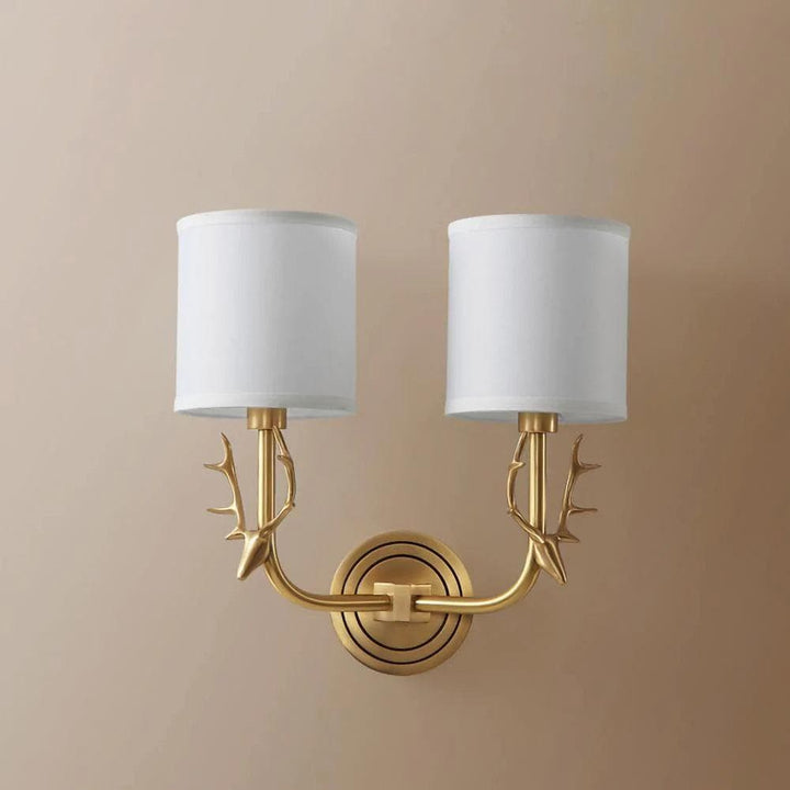 Metavaya Wall lamp Brass Antler Sconce