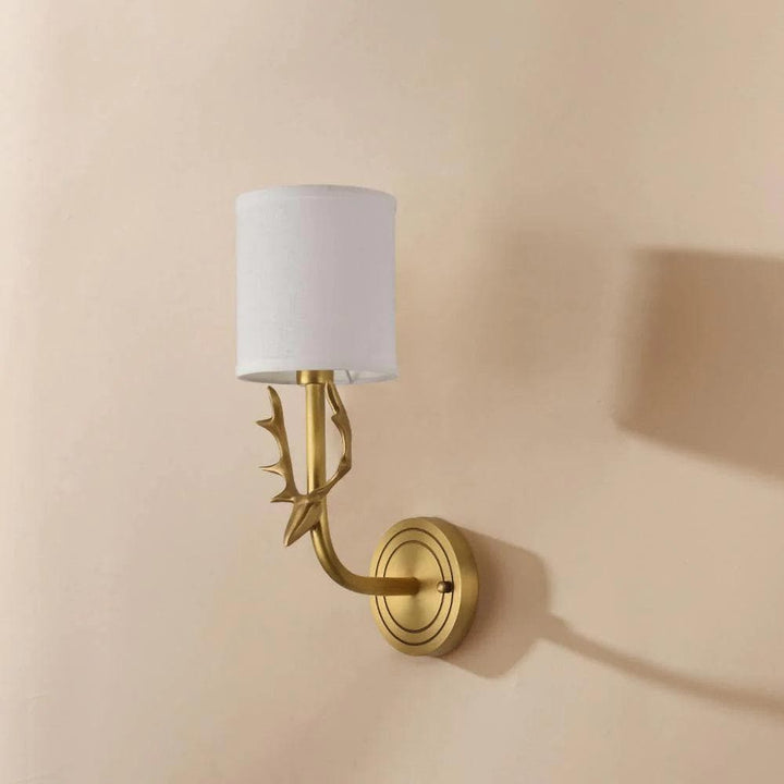 Metavaya Wall lamp Brass Antler Sconce