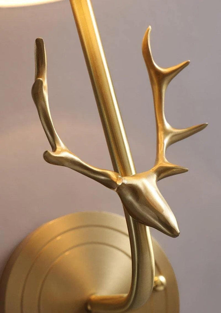 Metavaya Wall lamp Brass Antler Sconce