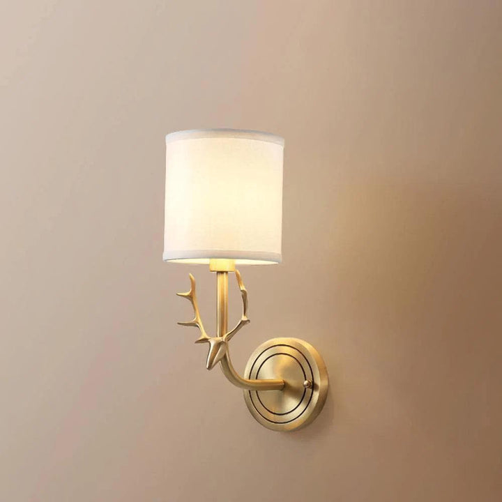 Metavaya Wall lamp Brass Antler Sconce