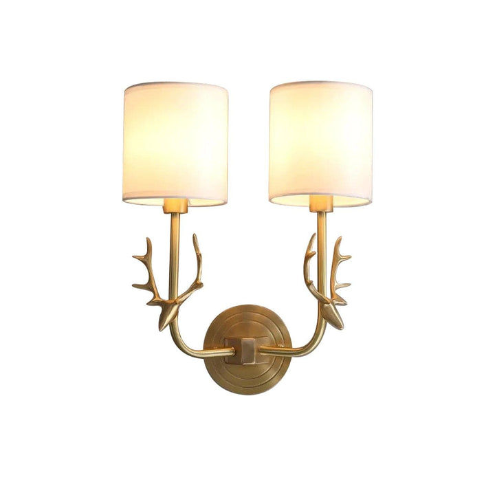 Metavaya Wall lamp Brass Antler Sconce