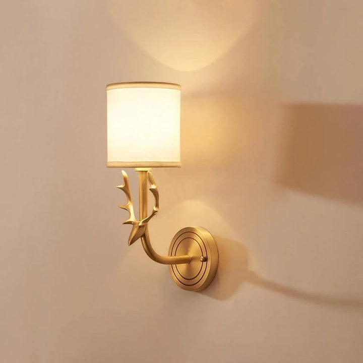 Metavaya Wall lamp Brass Antler Sconce