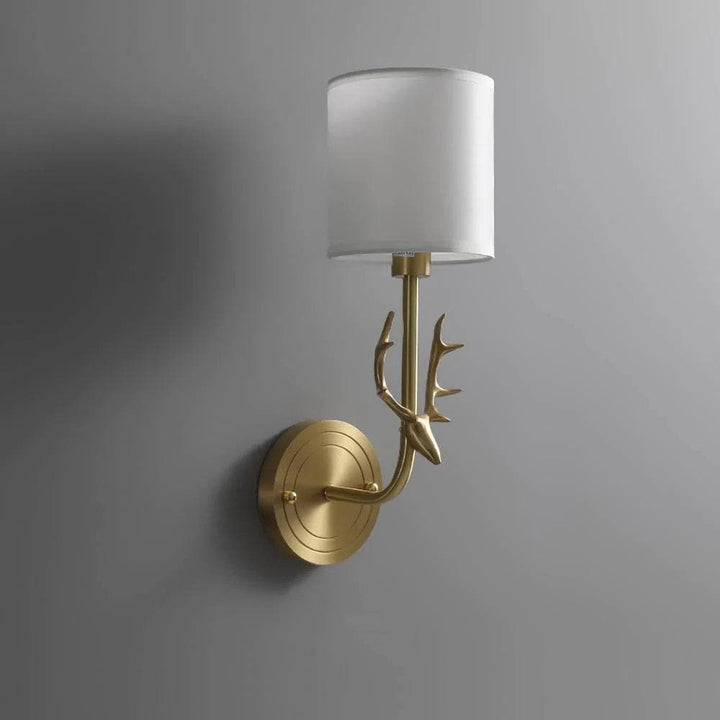 Metavaya Wall lamp Brass Antler Sconce