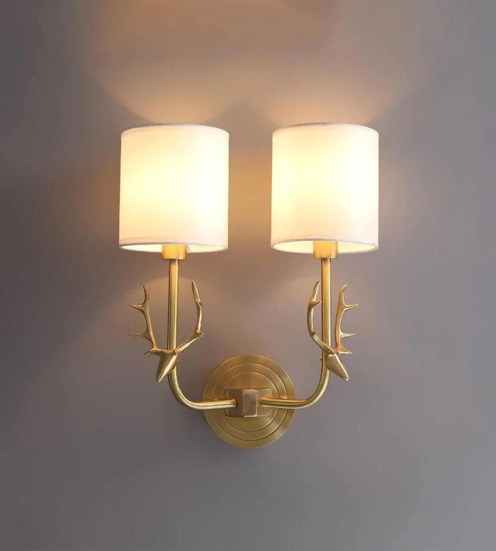 Metavaya Wall lamp Brass Antler Sconce