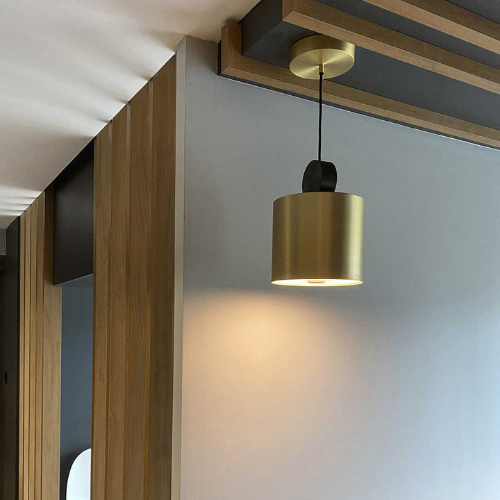 Metavaya Pendant light V2 Dia 23cm x H 27cm / Brass & Black / Warm White Cale Pendant Lamp 6938617775230 M2022101701-3 Cale Pendant Lamp | Cale Suspension Lamp