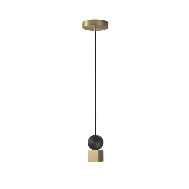 Metavaya Pendant light V1 Dia 8cm x H 18cm / Brass & Black / Cool White Cale Pendant Lamp 6938617775223 M2022101701-2 Cale Pendant Lamp | Cale Suspension Lamp