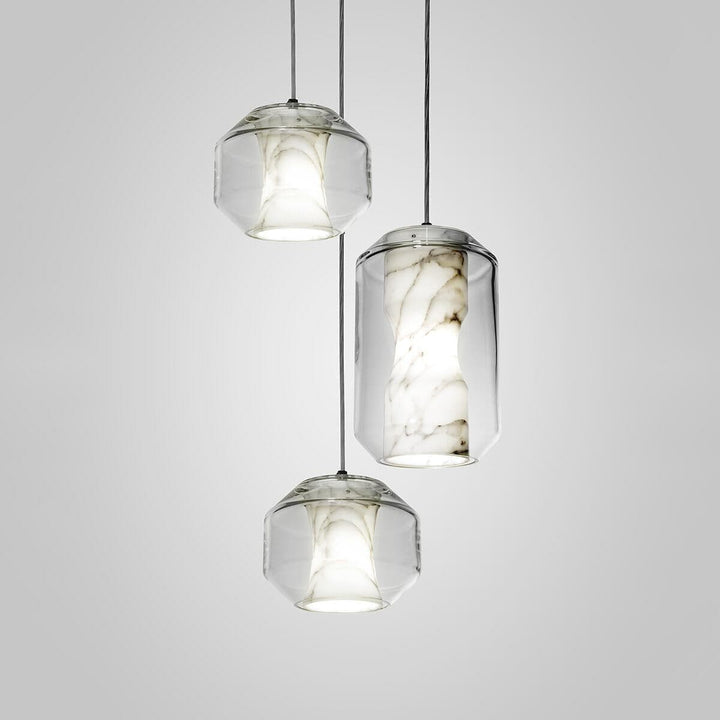 Metavaya Pendant light 3heads / Clear Chamber Pendant Light 653733644302 D-202112180004-9